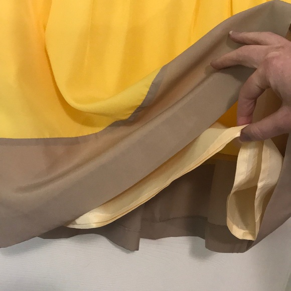 J.Crew Factory Pleated Color Block Skirt - Picture 7 of 9